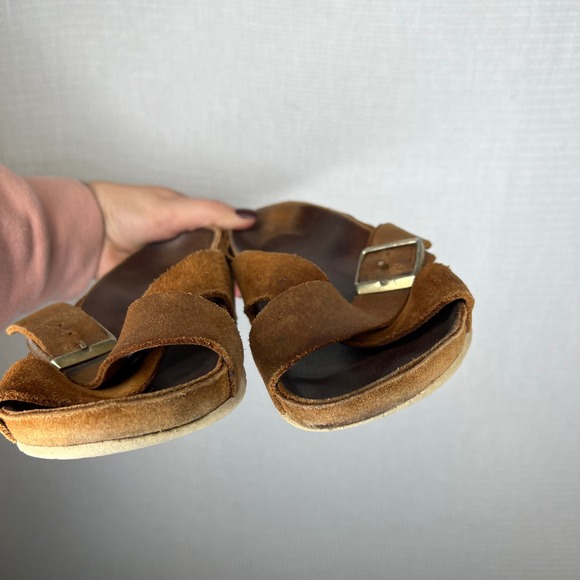 Birkenstock Siena Style Suede Leather Sandals Brown EU 40 US Women 9 - Picture 3 of 6